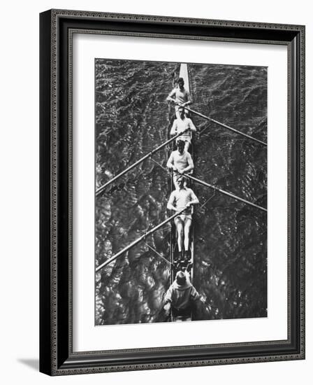 The German Olympic 4 Man Rowing Team with Cox in 1932-Robert Hunt-Framed Photographic Print