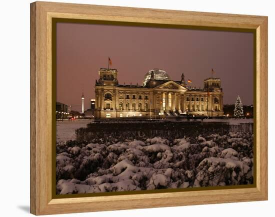 The German Parliament in the Old Reichstag Building, Berlin, Germany-David Bank-Framed Premier Image Canvas