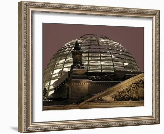 The German Parliament in the Old Reichstag Building, Berlin, Germany-David Bank-Framed Photographic Print