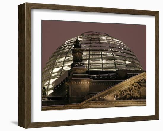 The German Parliament in the Old Reichstag Building, Berlin, Germany-David Bank-Framed Photographic Print