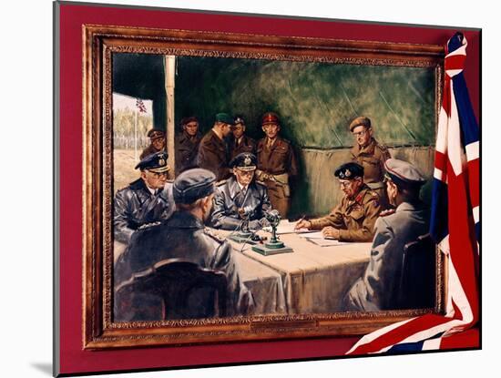 The German Surrender, (Oil on Canvas)-Terence Cuneo-Mounted Giclee Print