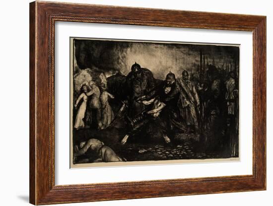 The Germans Arrive, 1918-George Wesley Bellows-Framed Giclee Print