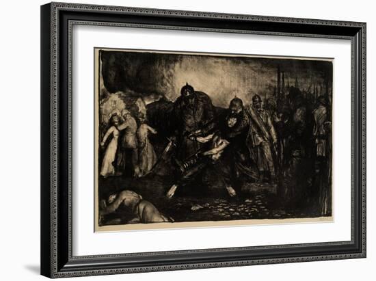 The Germans Arrive, 1918-George Wesley Bellows-Framed Giclee Print