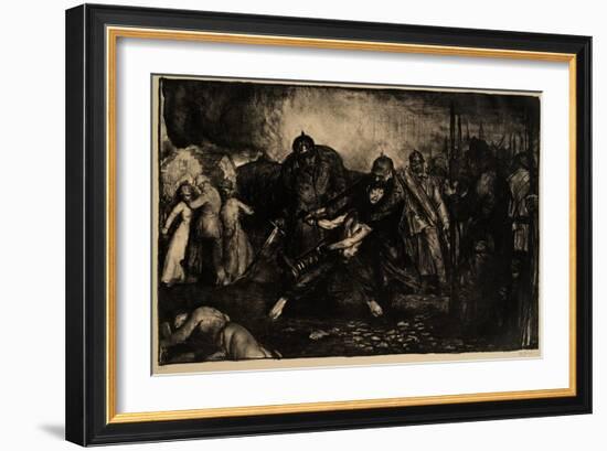 The Germans Arrive, 1918-George Wesley Bellows-Framed Giclee Print