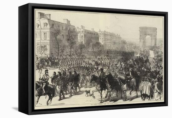 The Germans Entering Paris, the Champs Elysees-null-Framed Premier Image Canvas