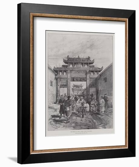 The Germans in China, Street Scene in Kiao-Chau-Melton Prior-Framed Giclee Print