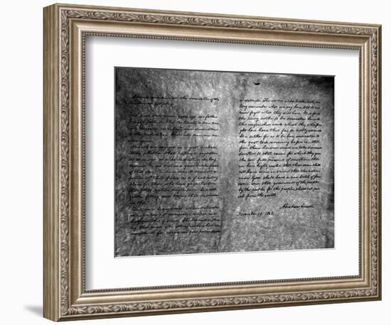 The Gettysburg Address, 1863-null-Framed Giclee Print