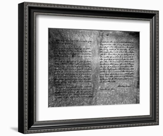 The Gettysburg Address, 1863-null-Framed Giclee Print