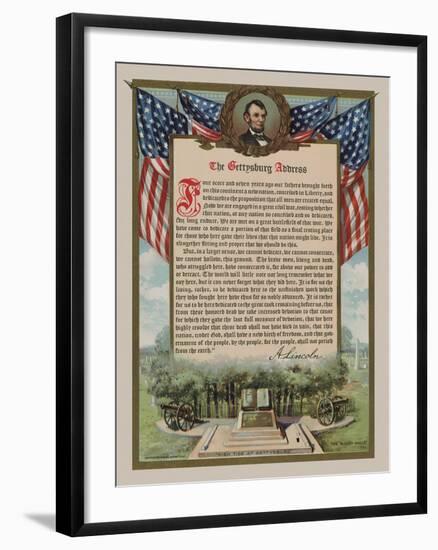 The Gettysburg Address-Vintage Reproduction-Framed Art Print