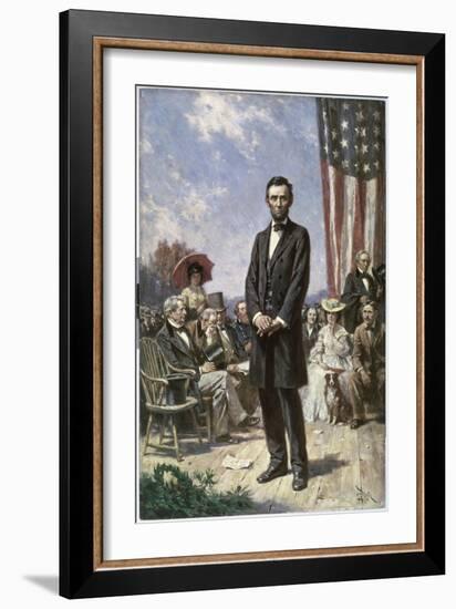 The Gettysburg Address-Jean Leon Gerome Ferris-Framed Giclee Print