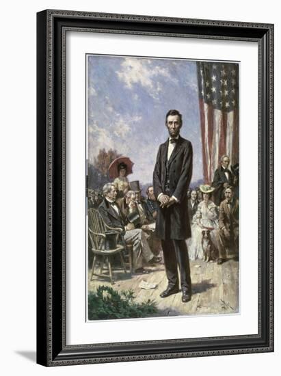 The Gettysburg Address-Jean Leon Gerome Ferris-Framed Giclee Print