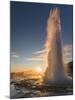 The Geysir Strokkur in Geothermal Area Haukadalur Part, Touristic Route Golden Circle During Winter-Martin Zwick-Mounted Photographic Print