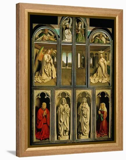 The Ghent Altar, Polyptych with the Adoration of the Lamb, 1432-Jan van Eyck-Framed Premier Image Canvas