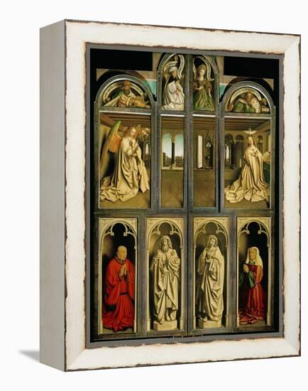 The Ghent Altar, Polyptych with the Adoration of the Lamb, 1432-Jan van Eyck-Framed Premier Image Canvas