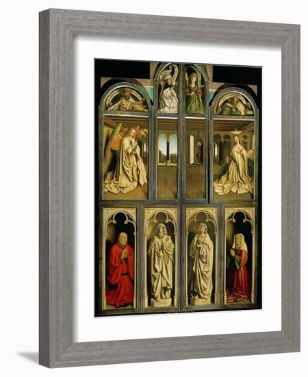 The Ghent Altar, Polyptych with the Adoration of the Lamb, 1432-Jan van Eyck-Framed Giclee Print