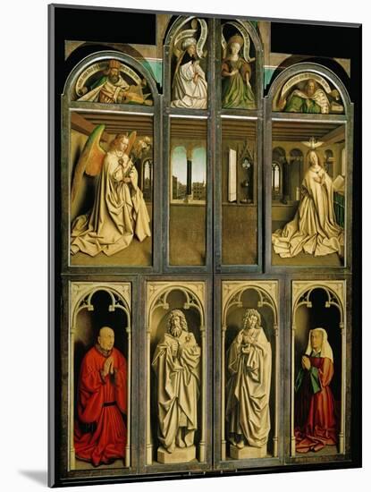 The Ghent Altar, Polyptych with the Adoration of the Lamb, 1432-Jan van Eyck-Mounted Giclee Print