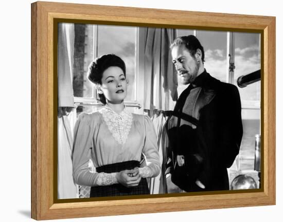 The Ghost and Mrs. Muir, Gene Tierney (Costume Designed by Oleg Cassini), Rex Harrison, 1947-null-Framed Stretched Canvas