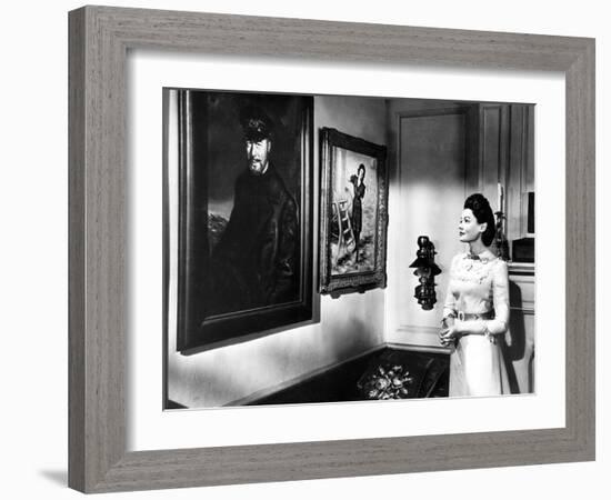 The Ghost and Mrs. Muir, L-R: Rex Harrison, Gene Tierney, 1947-null-Framed Premium Photographic Print