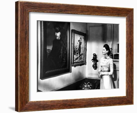 The Ghost and Mrs. Muir, L-R: Rex Harrison, Gene Tierney, 1947-null-Framed Premium Photographic Print