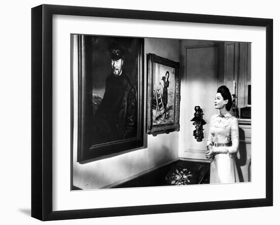 The Ghost and Mrs. Muir, L-R: Rex Harrison, Gene Tierney, 1947-null-Framed Premium Photographic Print