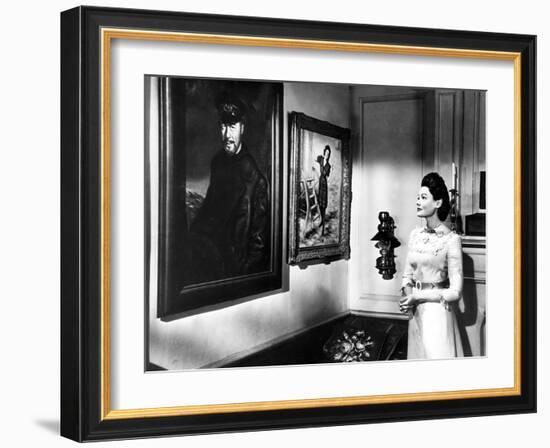 The Ghost and Mrs. Muir, L-R: Rex Harrison, Gene Tierney, 1947-null-Framed Premium Photographic Print