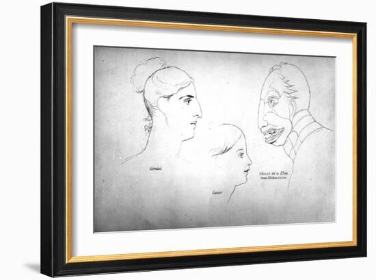 The Ghost of a Flea' from Blake's Vision, Illustration from 'Zodiacal Physiognomy' by John…-John Varley-Framed Giclee Print