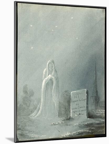 The Ghost of Louise Dunois Who Died Aged 18 Haunts the Cemetery Where She is Buried-null-Mounted Art Print