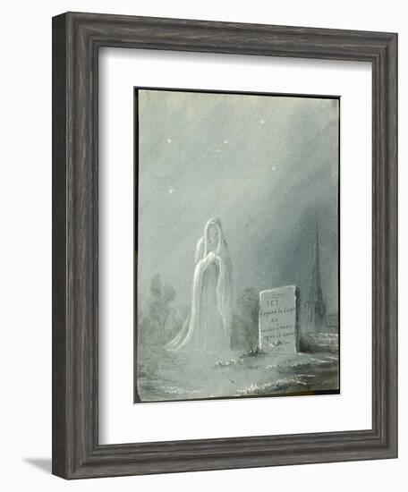 The Ghost of Louise Dunois Who Died Aged 18 Haunts the Cemetery Where She is Buried-null-Framed Art Print