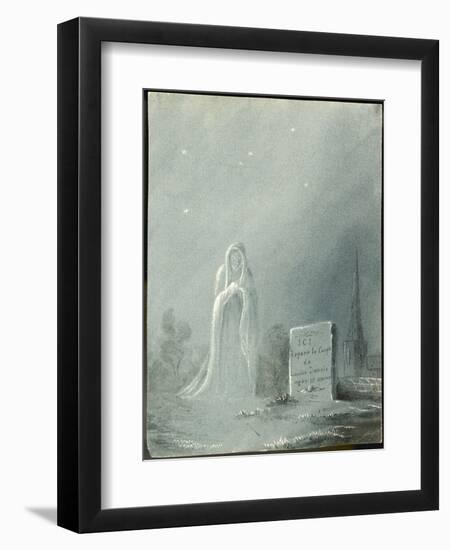 The Ghost of Louise Dunois Who Died Aged 18 Haunts the Cemetery Where She is Buried-null-Framed Art Print