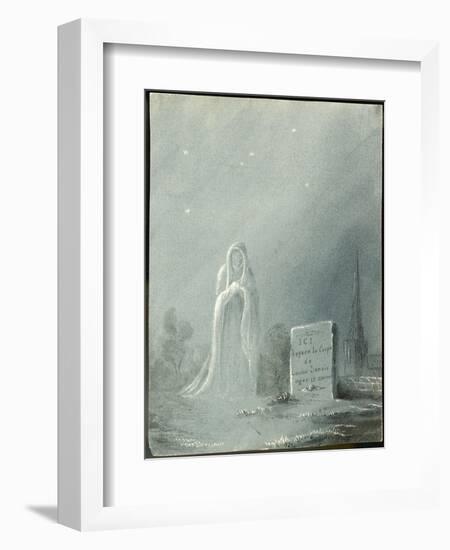 The Ghost of Louise Dunois Who Died Aged 18 Haunts the Cemetery Where She is Buried-null-Framed Art Print