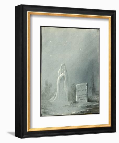 The Ghost of Louise Dunois Who Died Aged 18 Haunts the Cemetery Where She is Buried-null-Framed Art Print