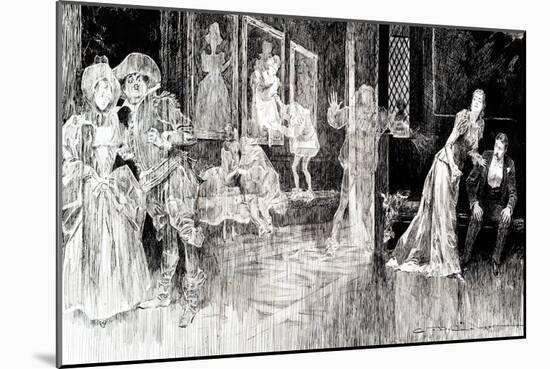 The Ghosts-Charles Dana Gibson-Mounted Art Print