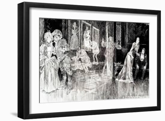 The Ghosts-Charles Dana Gibson-Framed Premium Giclee Print