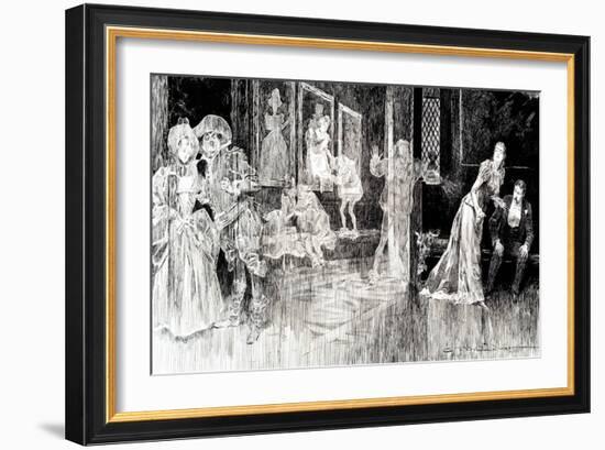 The Ghosts-Charles Dana Gibson-Framed Premium Giclee Print