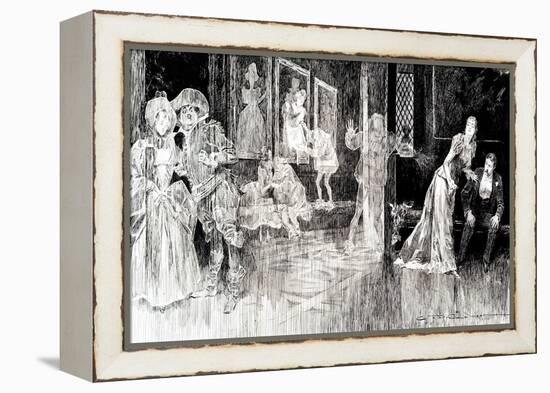 The Ghosts-Charles Dana Gibson-Framed Stretched Canvas