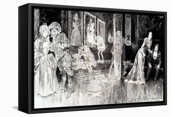 The Ghosts-Charles Dana Gibson-Framed Stretched Canvas