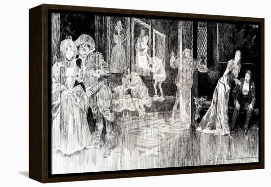 The Ghosts-Charles Dana Gibson-Framed Stretched Canvas