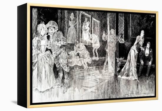 The Ghosts-Charles Dana Gibson-Framed Stretched Canvas