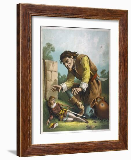 The Giant and Jack-null-Framed Art Print