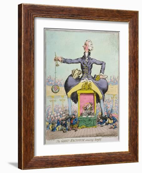 The Giant Factotum Amusing Himself, Published by Hannah Humphrey in 1797-James Gillray-Framed Giclee Print