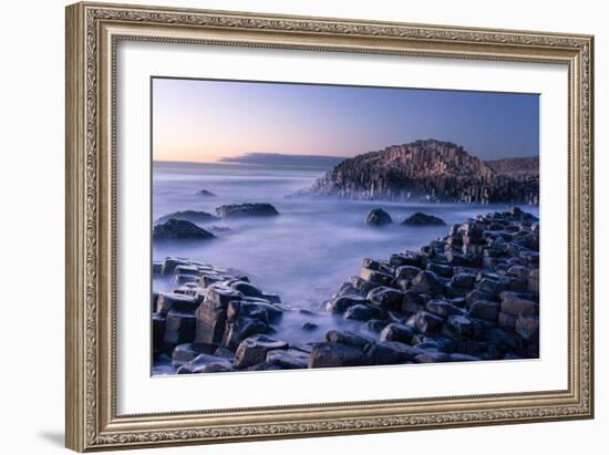 The Giant's Causeway rises out of the Atlantic, Northern Ireland-Logan Brown-Framed Photographic Print