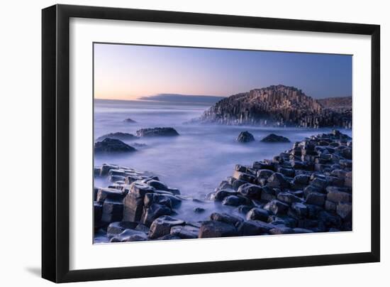 The Giant's Causeway rises out of the Atlantic, Northern Ireland-Logan Brown-Framed Photographic Print