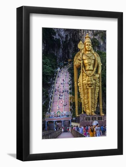 The Giant Statue to the Hindu Lord Murugan at the Entrance to the Batu Caves, Gomback, Selangor-Sean Cooper-Framed Photographic Print