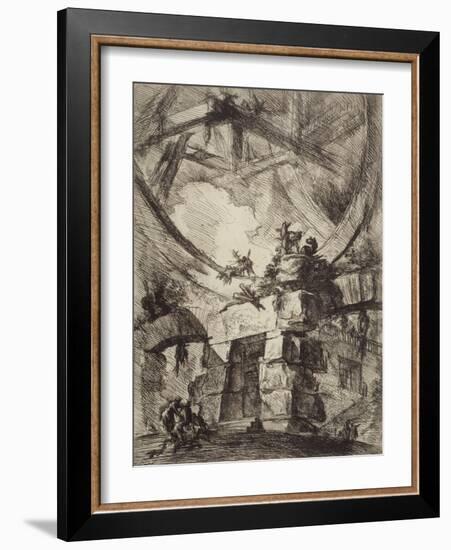 The Giant Wheel, C.1749 (Etching, Engraving & Chemical Tone, Printed with Plate Tone)-Giovanni Battista Piranesi-Framed Giclee Print