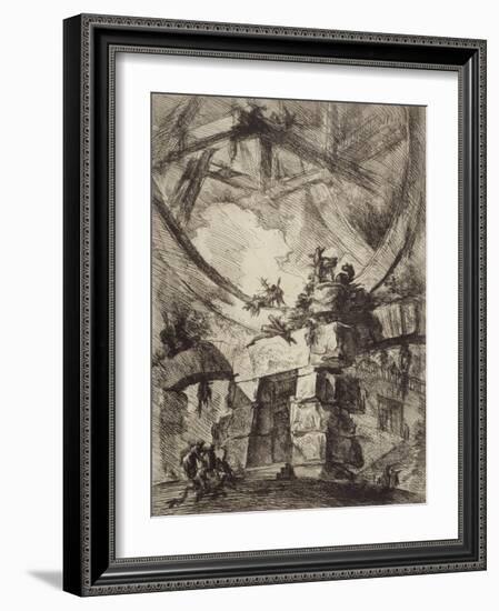 The Giant Wheel, C.1749 (Etching, Engraving & Chemical Tone, Printed with Plate Tone)-Giovanni Battista Piranesi-Framed Giclee Print