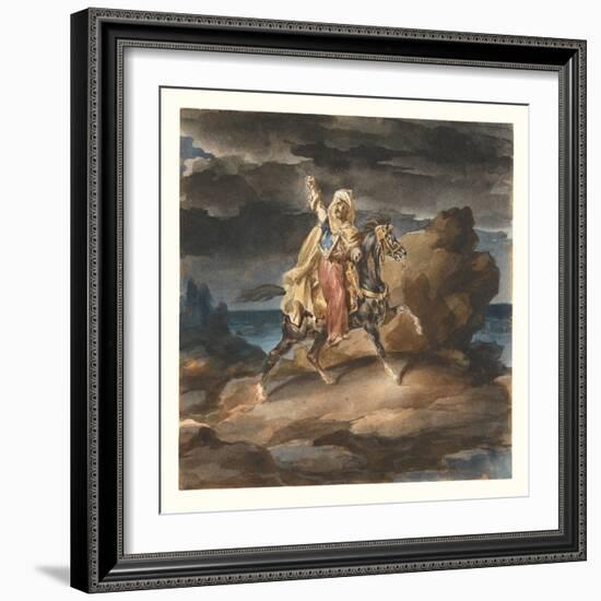 The Giaour (A Turkish Tale) C.1822–23 (W/C over Graphite)-Theodore Gericault-Framed Giclee Print