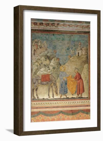 The Gift of the Mantle-Giotto di Bondone-Framed Giclee Print