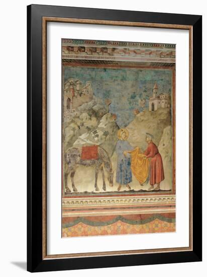 The Gift of the Mantle-Giotto di Bondone-Framed Giclee Print