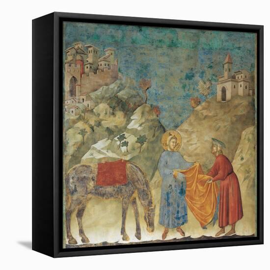 The Gift of the Mantle-Giotto di Bondone-Framed Premier Image Canvas