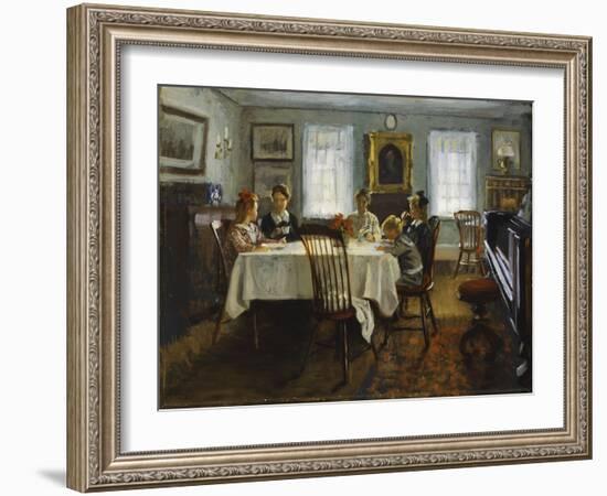 The Gilchrist Family at Breakfast, 1916-William Wallace Gilchrist-Framed Giclee Print